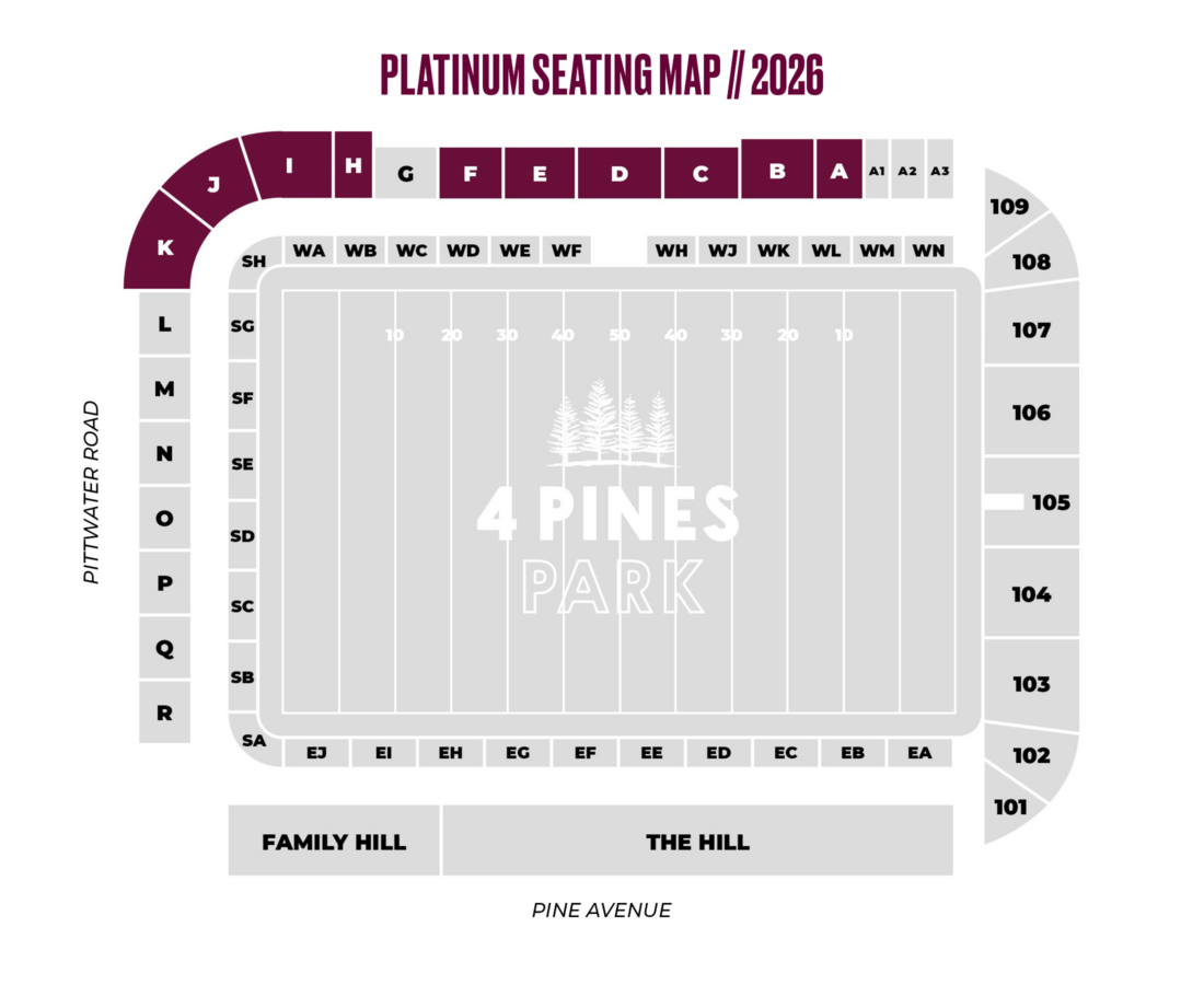 2026 Platinum Seating Map