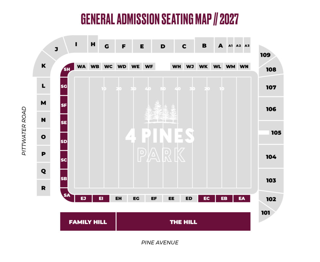 2027 GA Seating Map