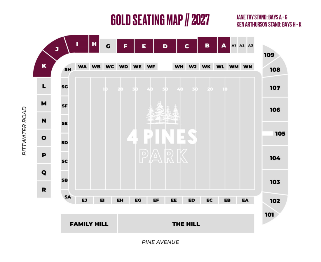2027 Gold Seating Map