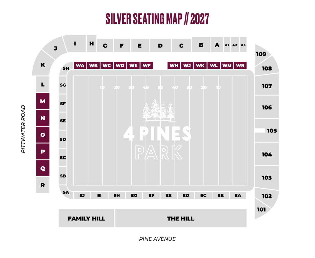 2027 Silver Seating Map